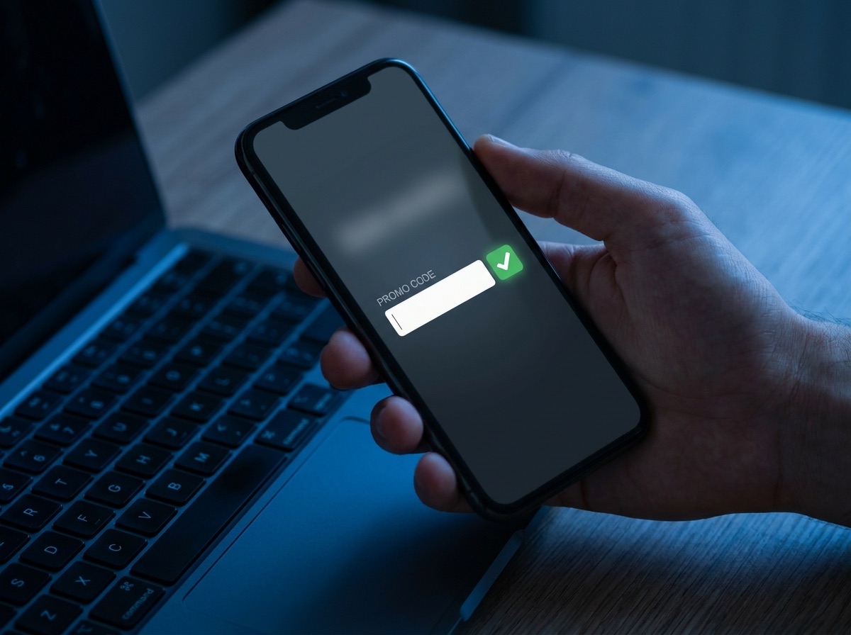 Καταχώρηση bonus code σε κινητό τηλέφωνο